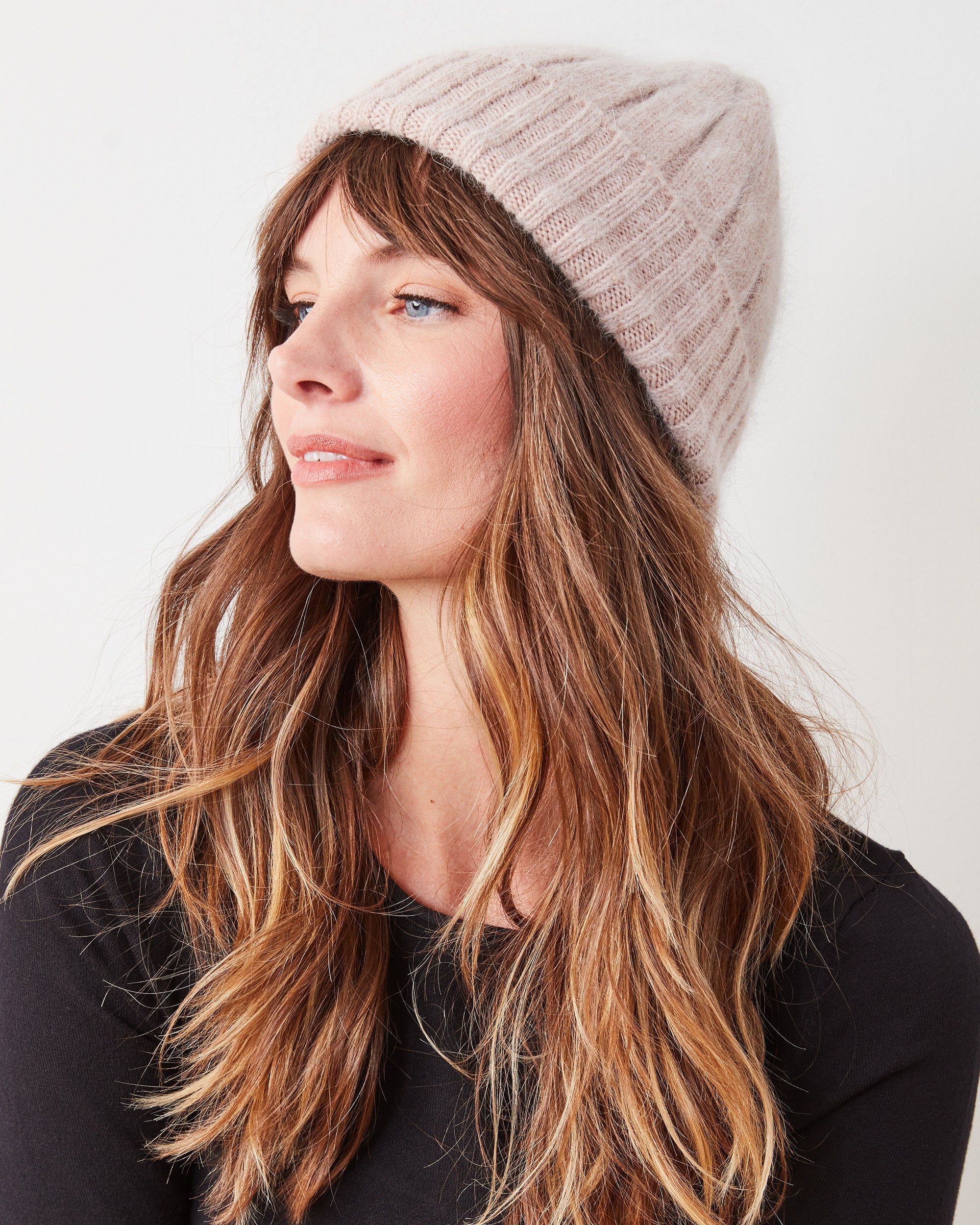 Beige - Super Soft Angora Beanie - Comfortarians
