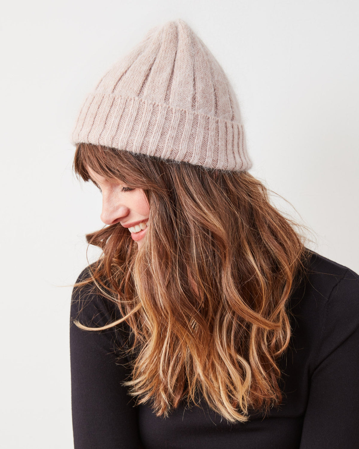 Beige - Super Soft Angora Beanie - Comfortarians