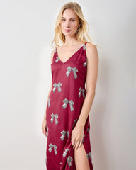 Bows - Eco Satin Chic to Sleep Nightie - Wine