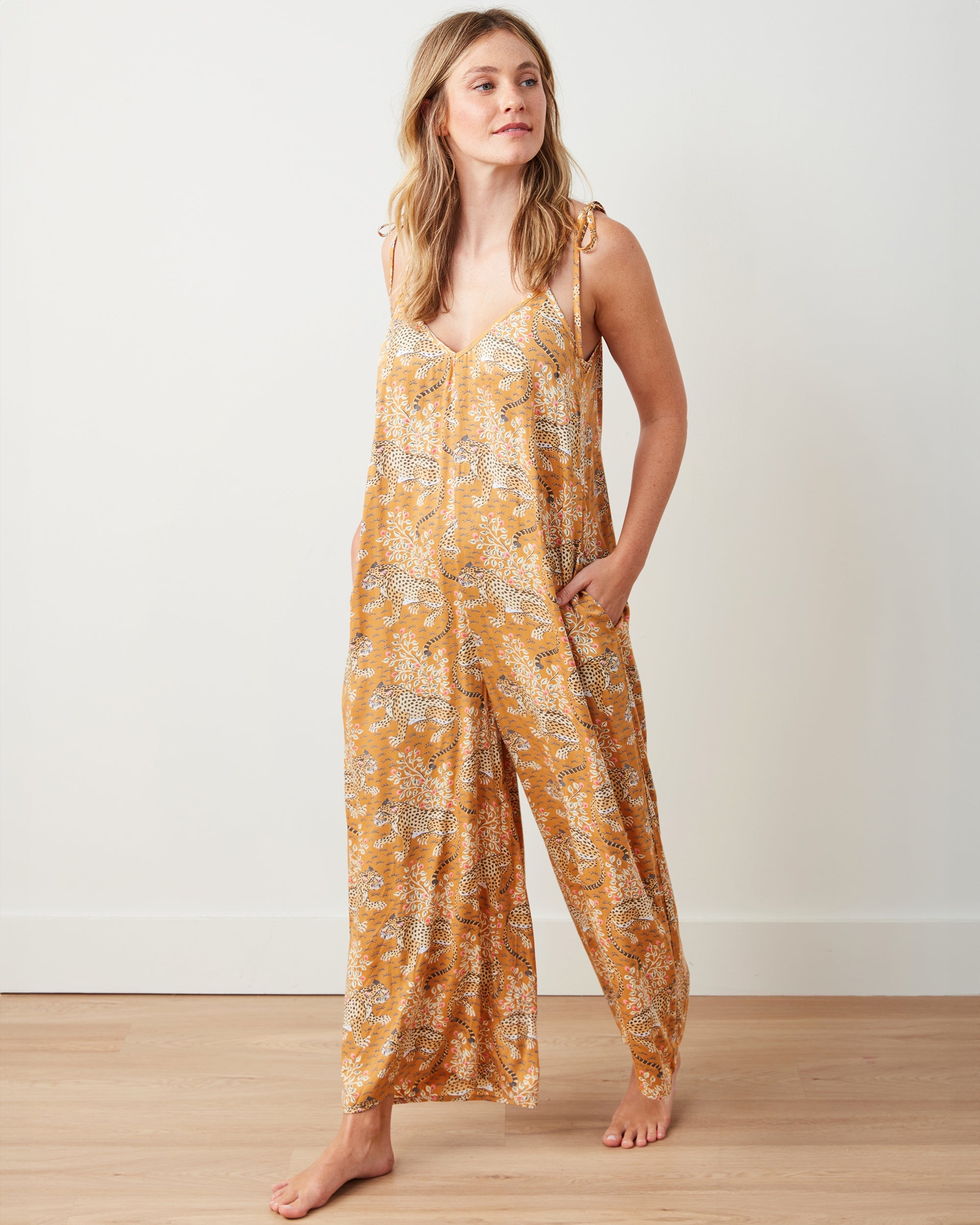 Bagheera - Eco Satin Jaipur Jumpsuit - Tobacco