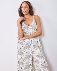Bagheera - Eco Satin Jaipur Jumpsuit - Wedding Cake