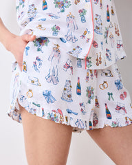 Big Day Bliss - Eco Satin Ruffle Set - Coastal Cloud