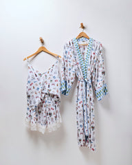 Big Day Bliss - Eco Satin Robe & Pamela Set Bundle - Coastal Cloud