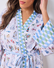 Big Day Bliss - Eco Satin Robe - Coastal Cloud