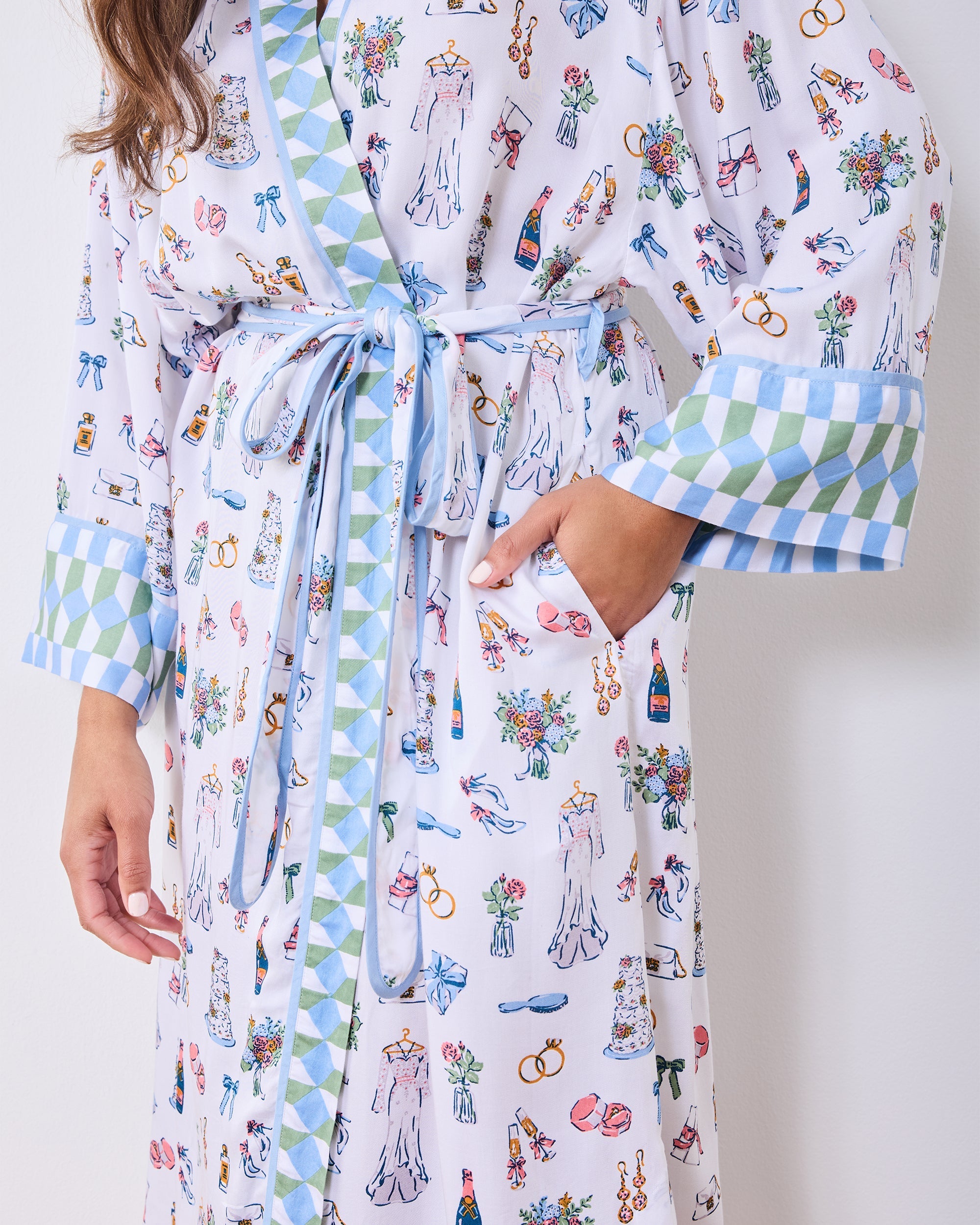 Big Day Bliss - Eco Satin Robe & Pamela Set Bundle - Coastal Cloud