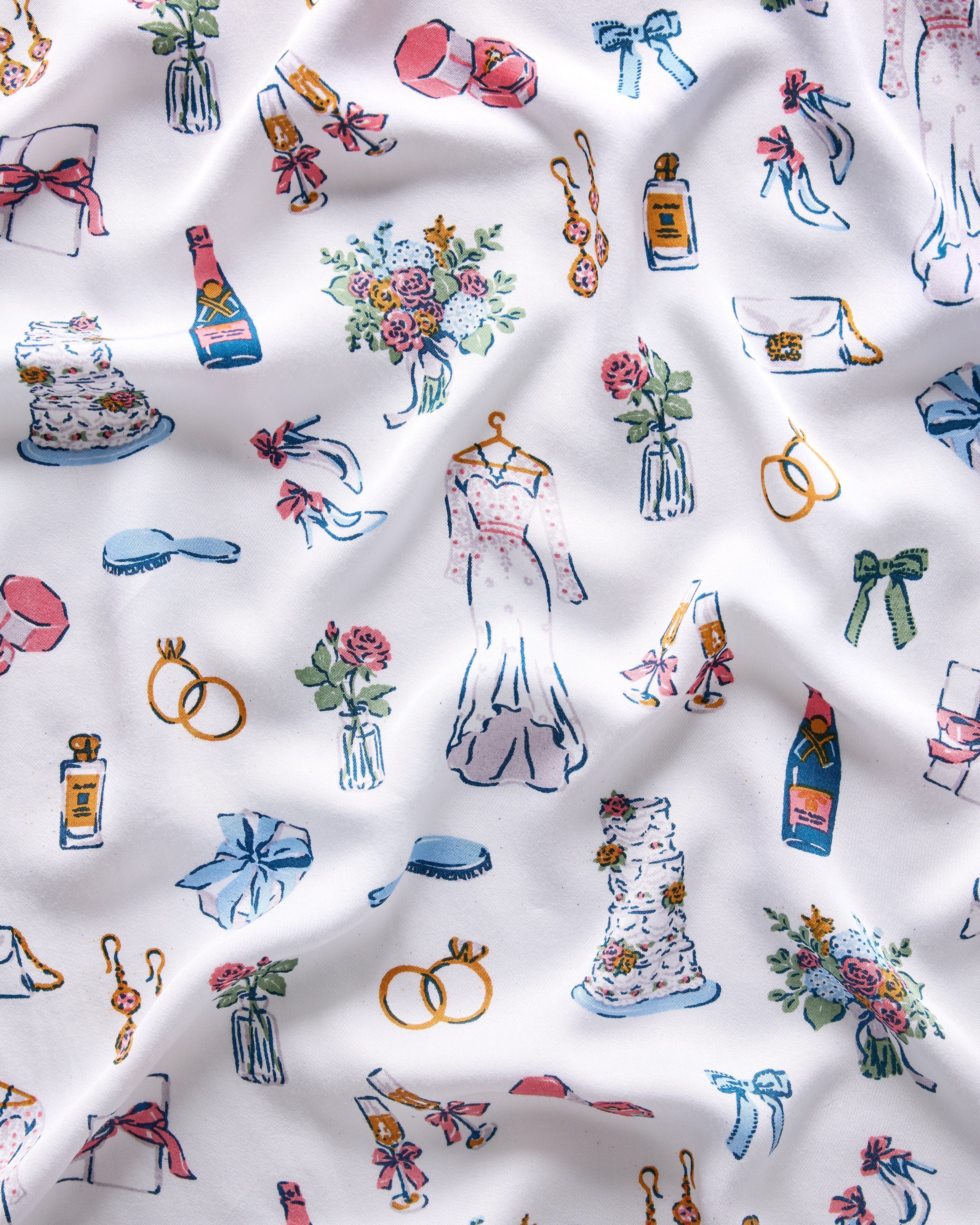 Big Day Bliss - Eco Satin Robe - Coastal Cloud