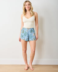 Camel's Courtyard - Eco Satin Sweet Dreams Shorts - Slate Blue