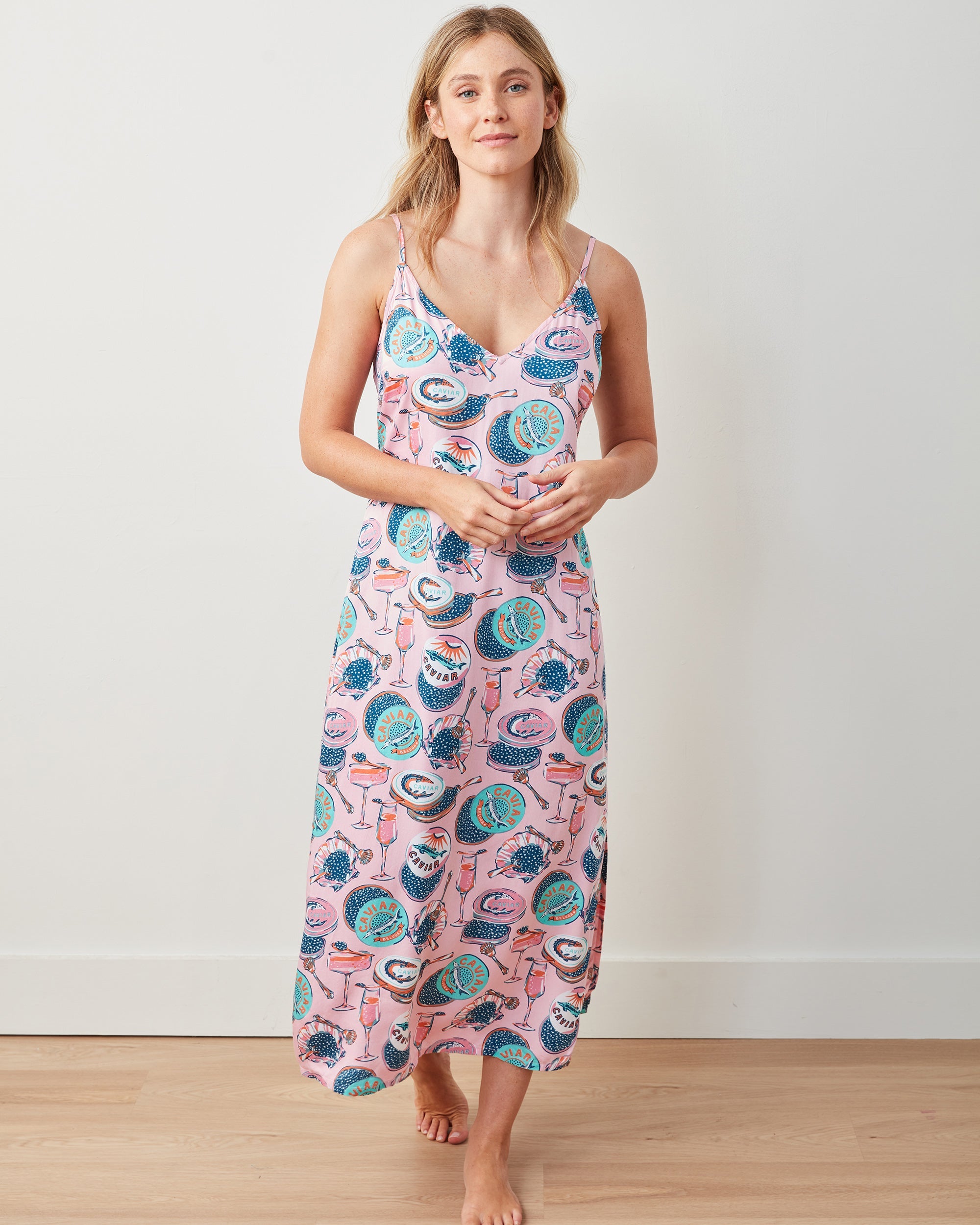 Champagne & Caviar - Eco Satin Chic To Sleep Nightie - Blush