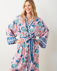 Champagne & Caviar - Eco Satin Robe - Blush