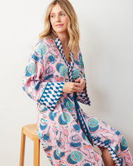 Champagne & Caviar - Eco Satin Robe - Blush