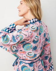 Champagne & Caviar - Eco Satin Robe - Blush