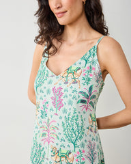 Camel's Courtyard - Eco Satin Chic to Sleep Nightie - Avocado
