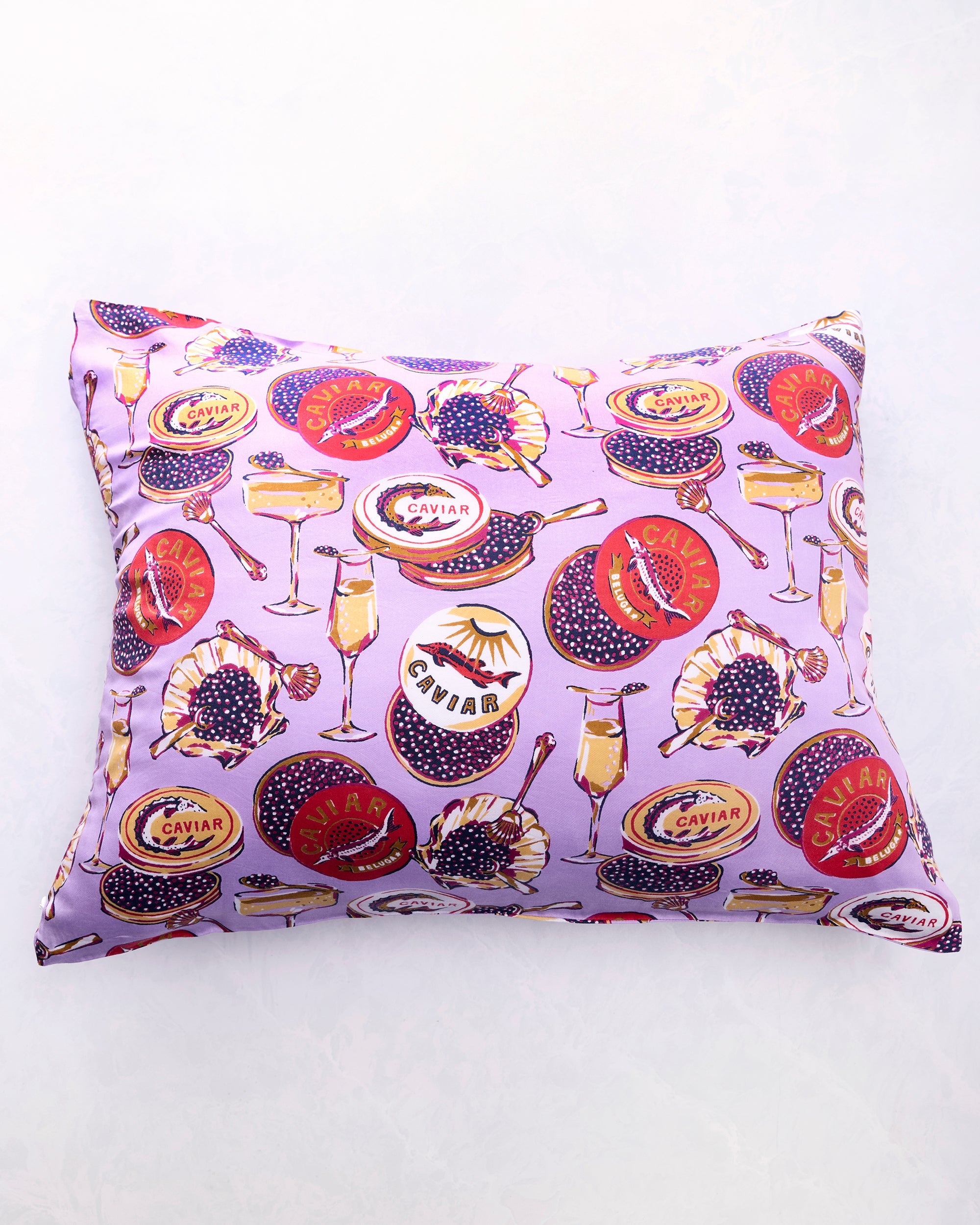 Champagne & Caviar - Eco Satin Pillowcase - Lavender Spritz