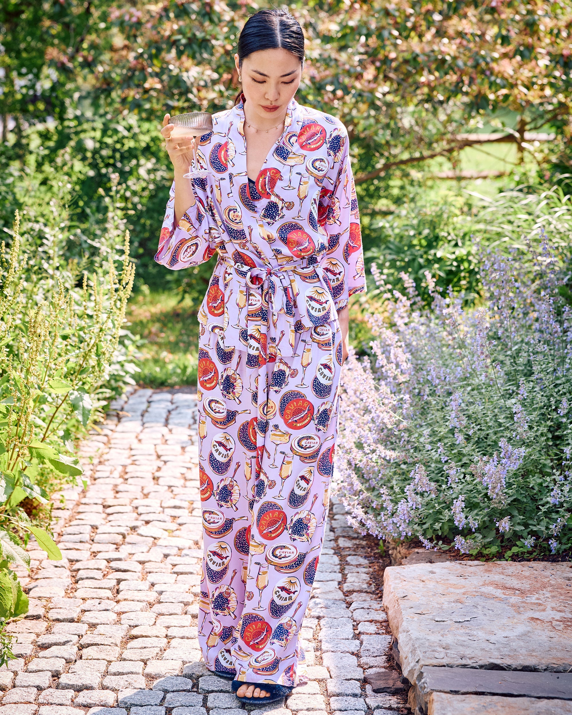 Champagne & Caviar - Eco Satin Wrap Set - Lavender Spritz