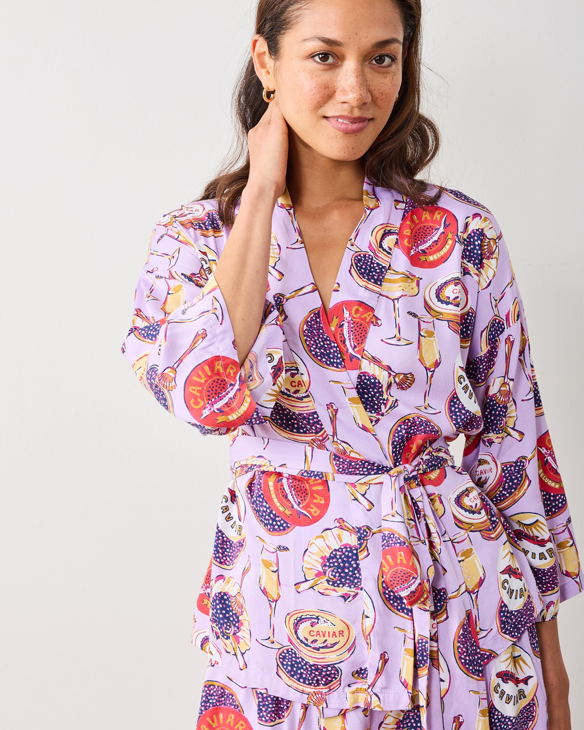 Champagne & Caviar - Eco Satin Wrap Set - Lavender Spritz