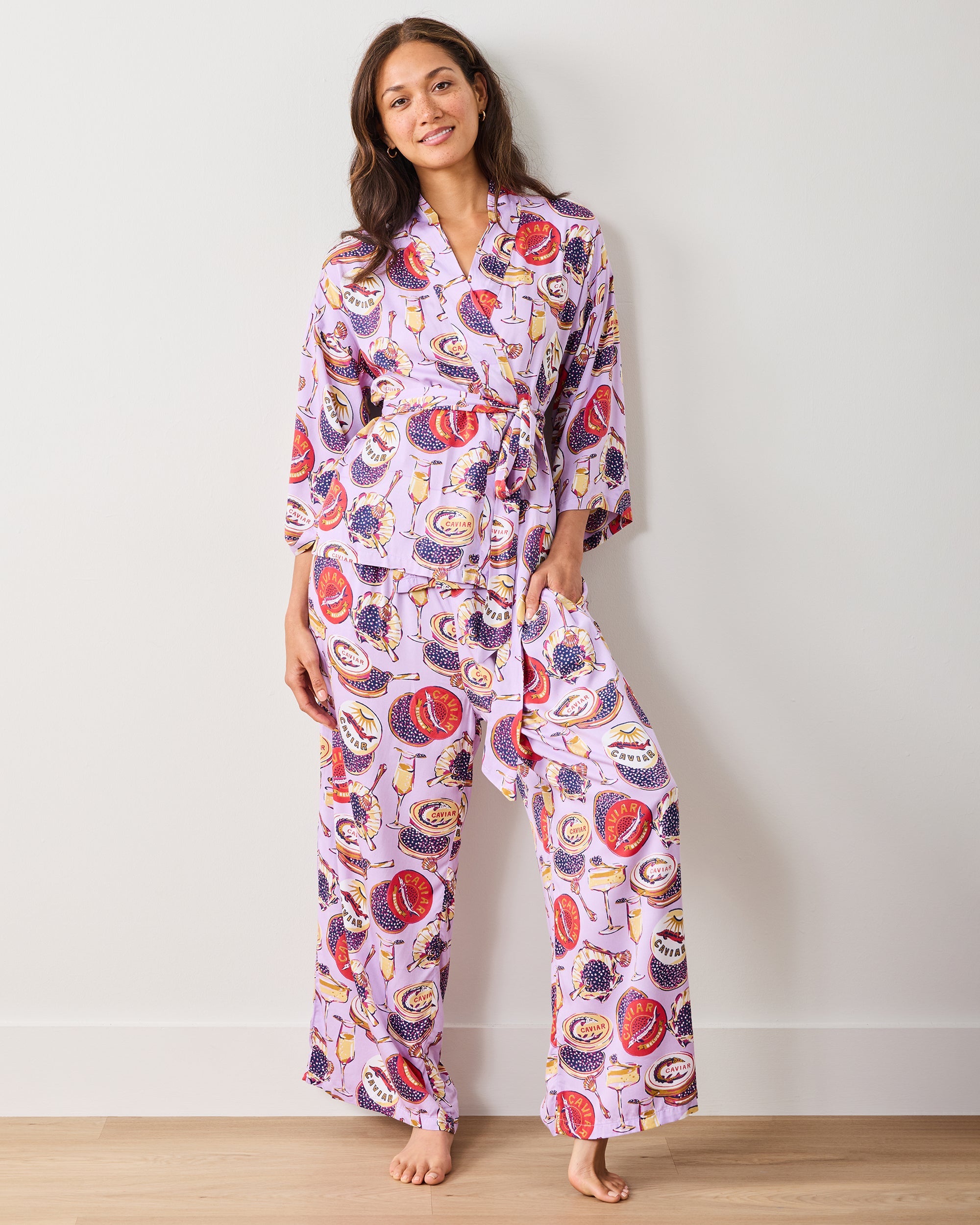 Champagne & Caviar - Eco Satin Wrap Set - Lavender Spritz