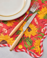 Autumn Sunflowers - Set of 4 Placemats - Orange
