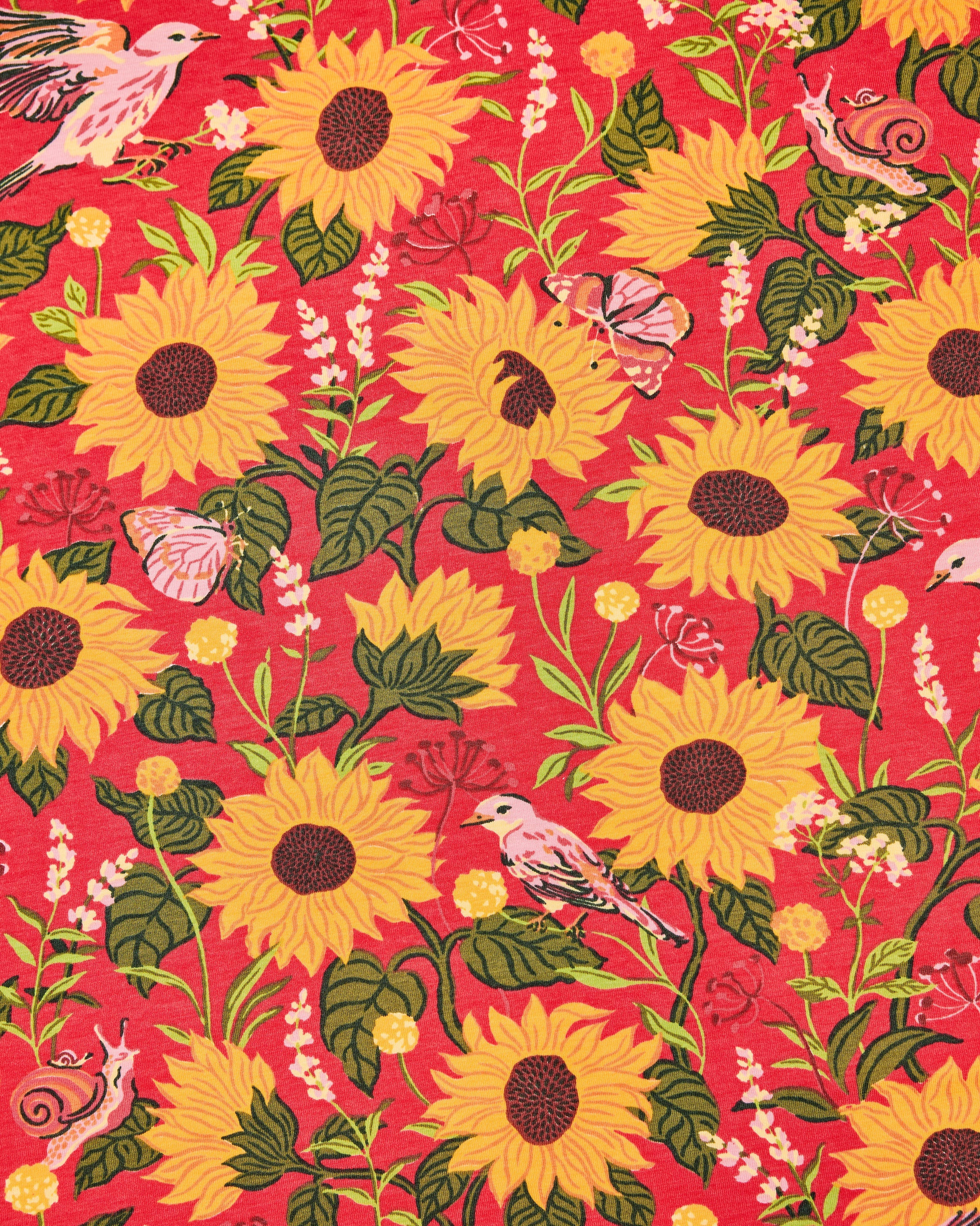 Autumn Sunflowers - Dinner Napkins Set of 4 - Orange
