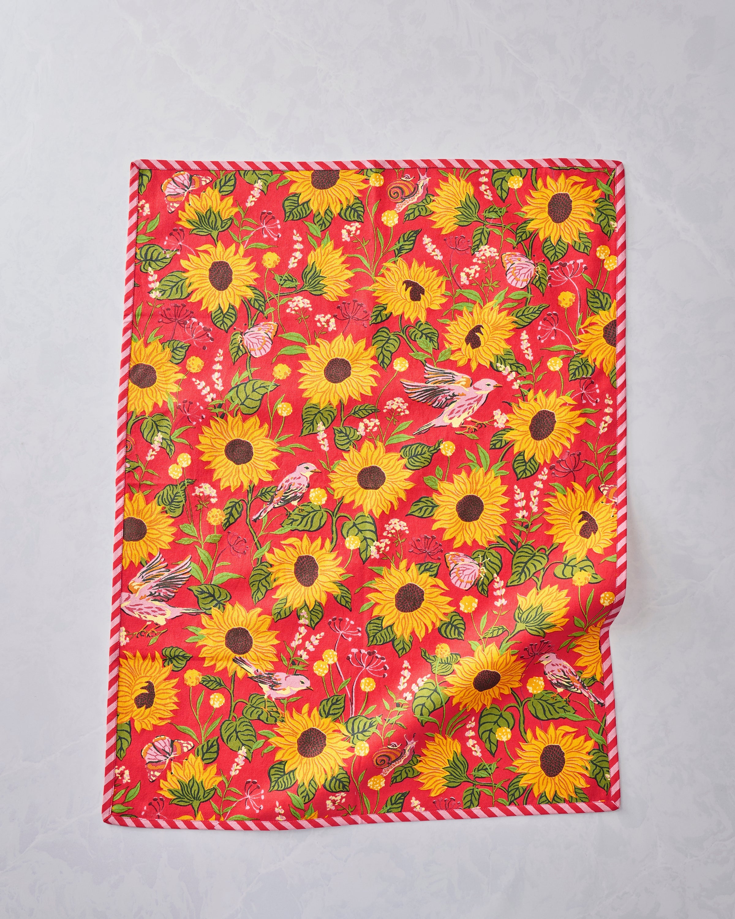 Autumn Sunflowers - Set of 2 Tea Towels - Orange