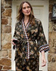 Bagheera Kaleidoscope - Tall Eco Satin Wrap Set - Olive