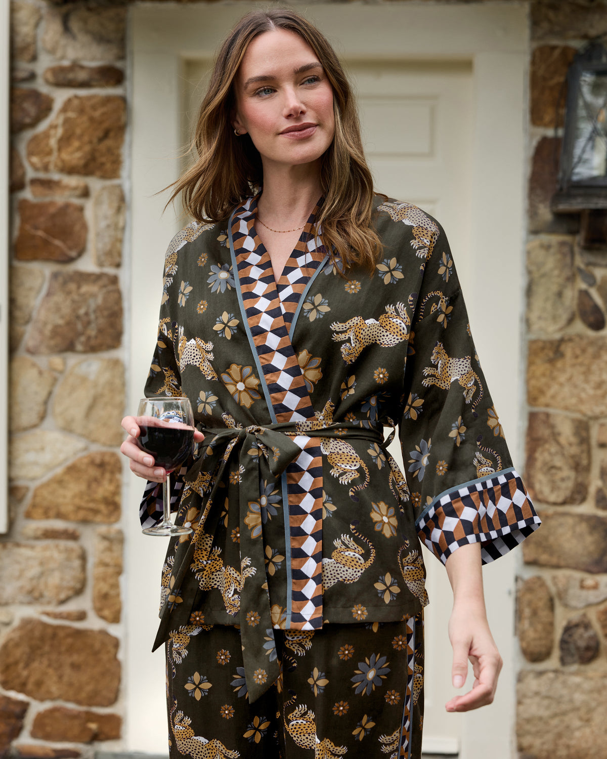Bagheera Kaleidoscope - Eco Satin Wrap Set - Olive