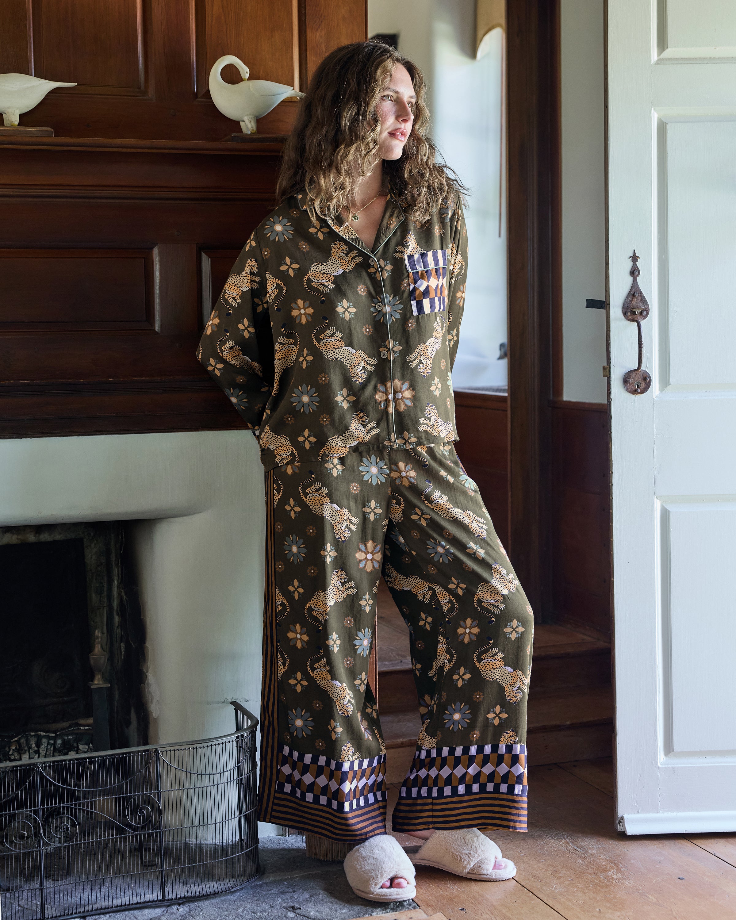 Bagheera Kaleidoscope - Petite Eco Satin Rittenhouse Set - Olive