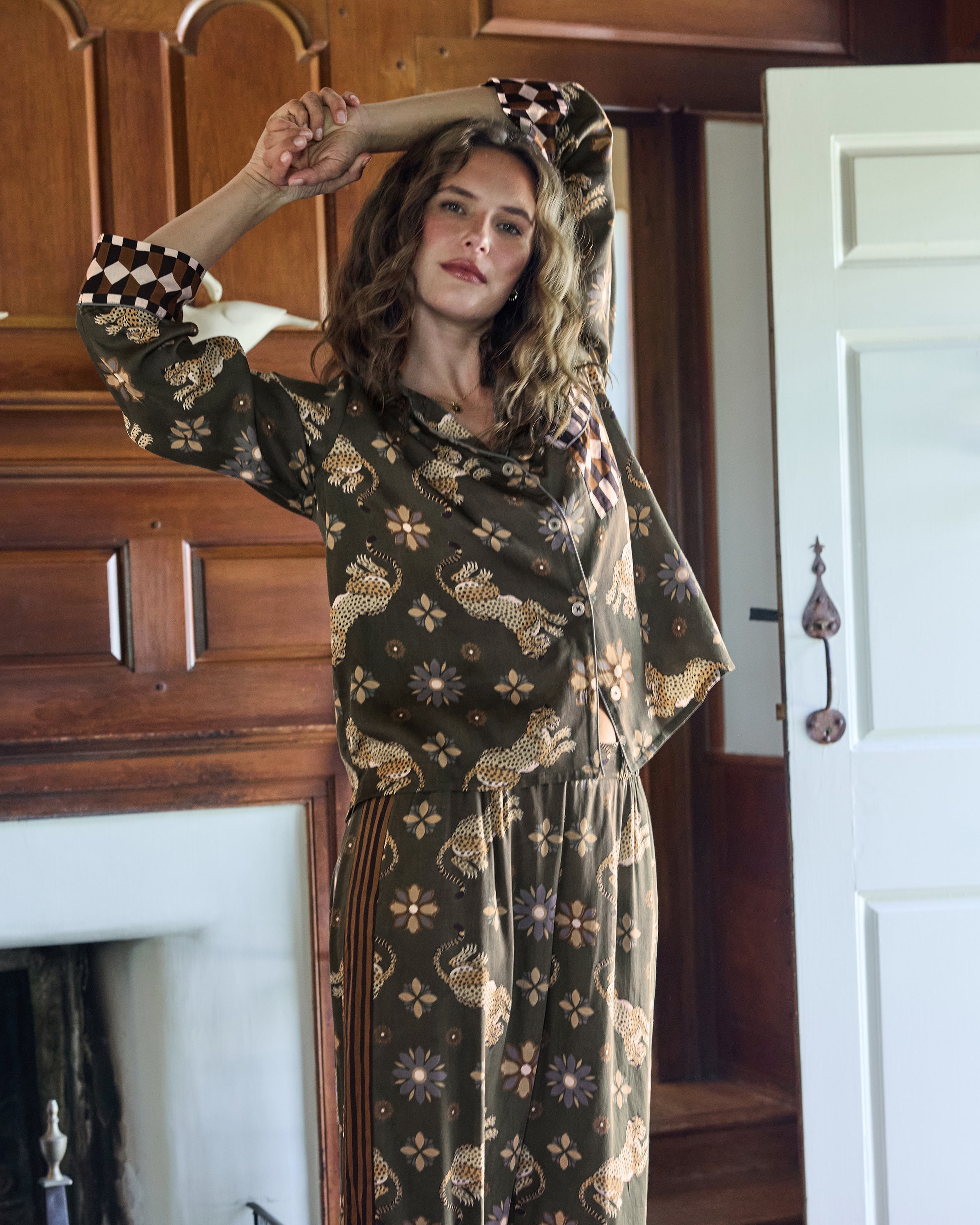 Bagheera Kaleidoscope - Petite Eco Satin Rittenhouse Set - Olive