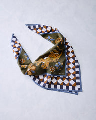 Bagheera Kaleidoscope - Printed Bandana Scarf - Olive