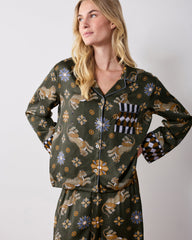Bagheera Kaleidoscope - Petite Eco Satin Rittenhouse Set - Olive