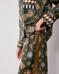 Bagheera Kaleidoscope - Eco Satin Rittenhouse Set - Olive