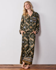 Bagheera Kaleidoscope - Tall Eco Satin Rittenhouse Set - Olive