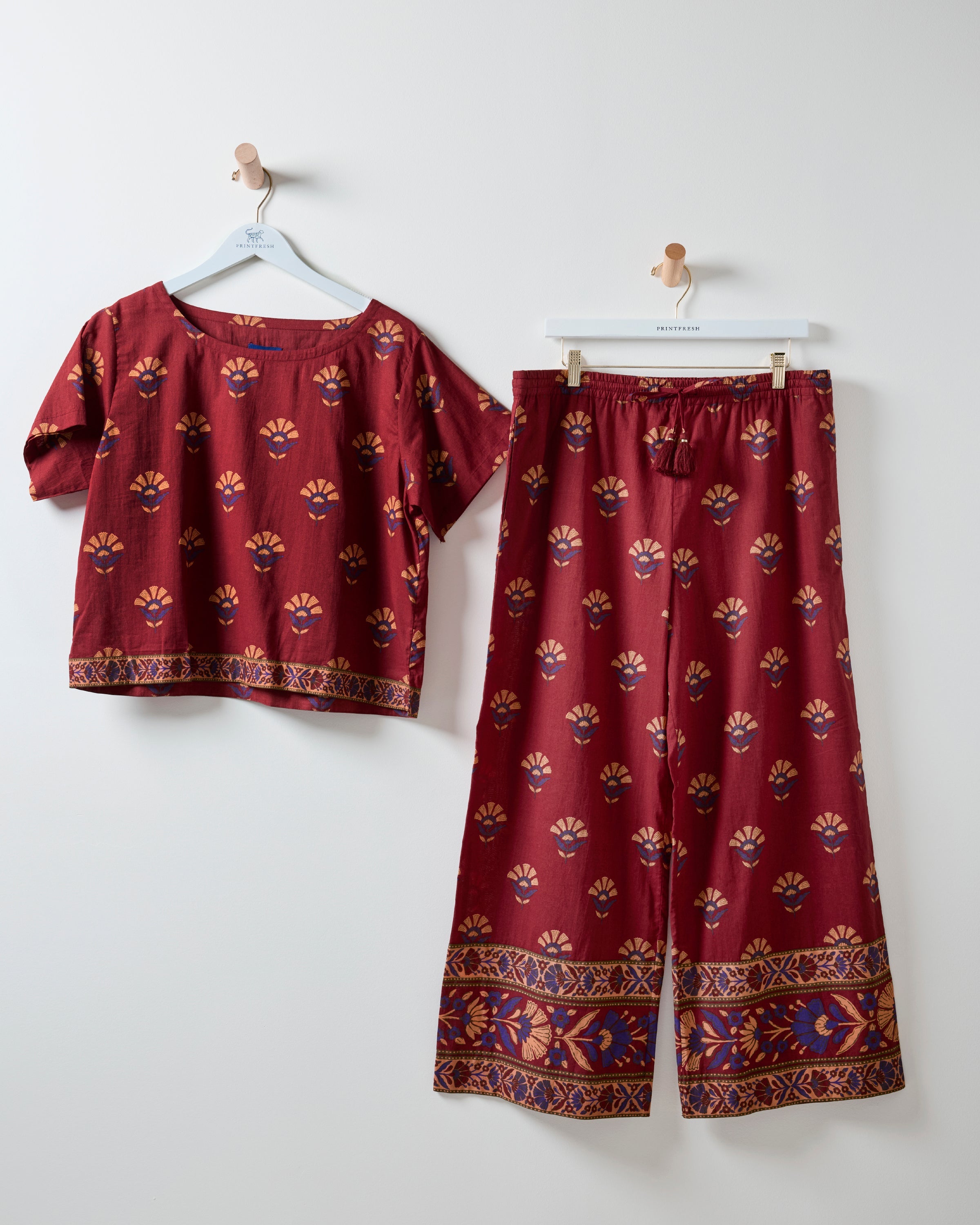 Canyon Wildflower - Delia Pants & Carry On Top Set - Red Rock