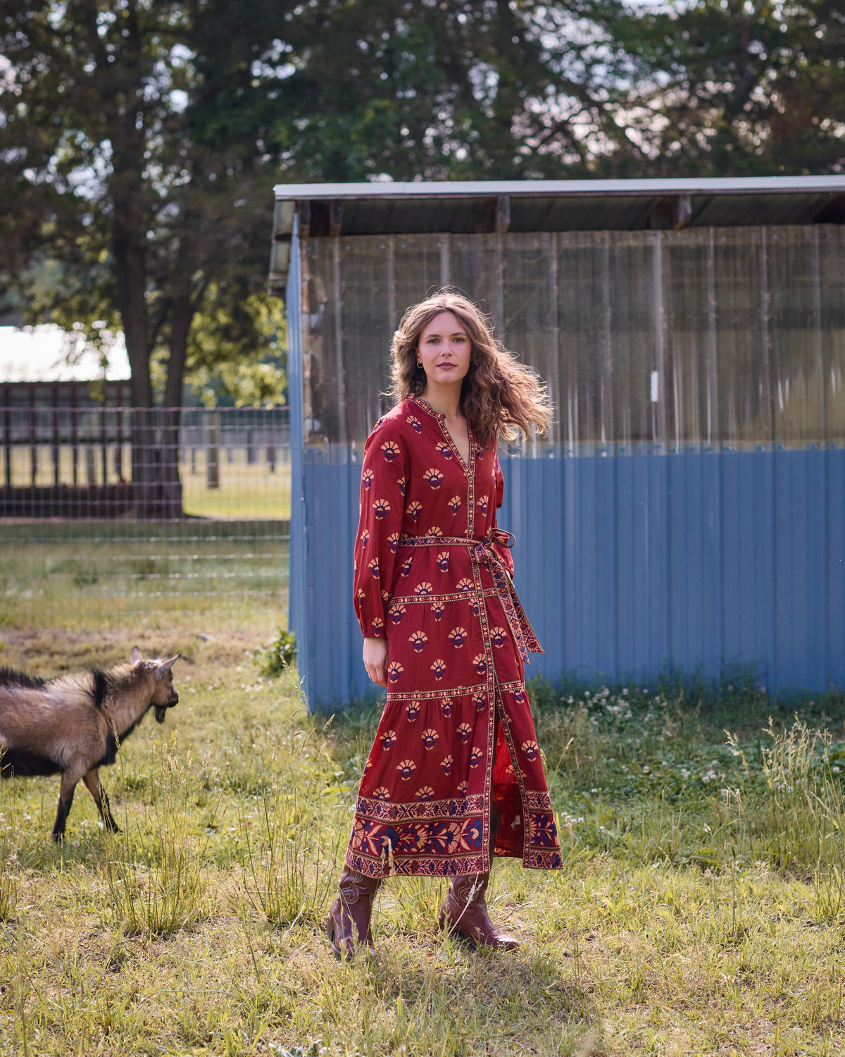 Canyon Wildflower - Maybelle Dress - Red Rock