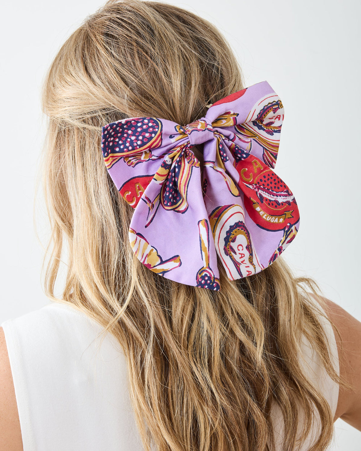 Champagne & Caviar - Eco Satin Charleston Bow - Lavender Spritz