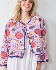 Champagne & Caviar - Eco Satin Slumber Jacket - Lavender Spritz