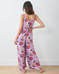 Champagne & Caviar - Eco Satin Jaipur Jumpsuit - Lavender Spritz