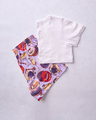 Champagne & Caviar - Eco Satin Boyfriend Boxers & Saturday Tee Bundle - Multi