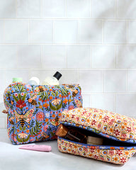 Bee Tapestry - Oversized Pouch Duo - Delphinium Blue