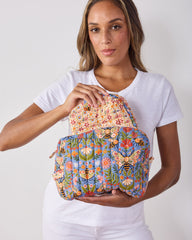 Bee Tapestry - Oversized Pouch Duo - Delphinium Blue