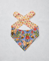 Bee Tapestry - Pet Bandana - Delphinium Blue