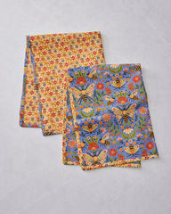Bee Tapestry - Set of 2 Tea Towels - Delphinium Blue