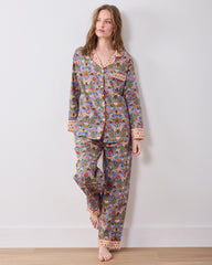 Bee Tapestry - Tall Long PJ Set - Delphinium Blue
