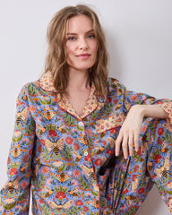 Bee Tapestry - Tall Long PJ Set - Delphinium Blue