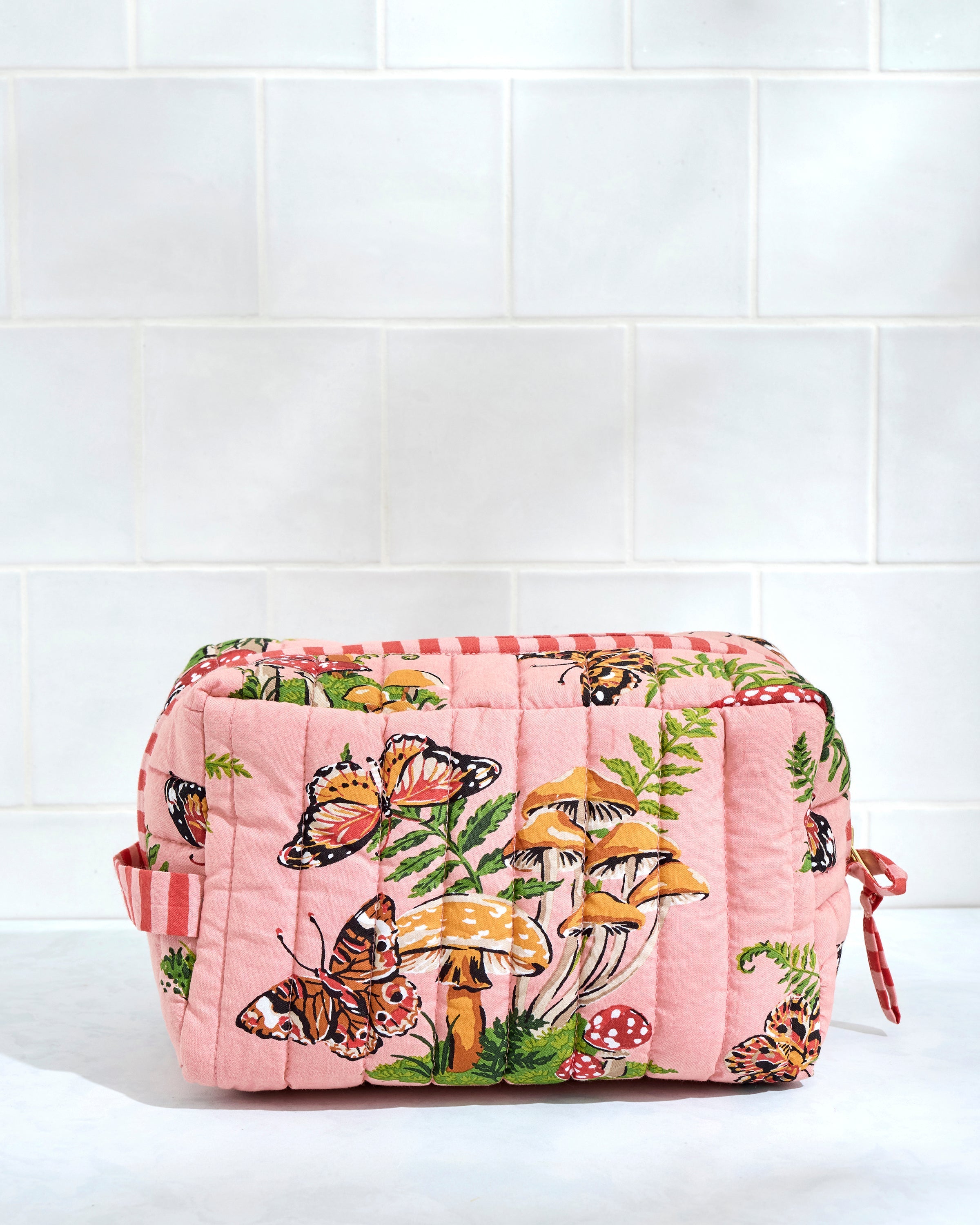 Butterfly Forager - Quilted Pouch - Rosewood