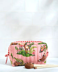 Butterfly Forager - Quilted Pouch - Rosewood