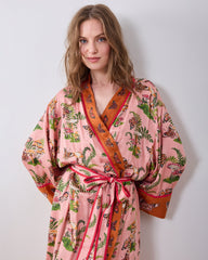 Butterfly Forager - Eco Satin Robe - Rosewood
