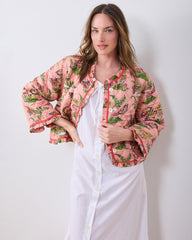 Butterfly Forager - Eco Satin Slumber Jacket - Rosewood