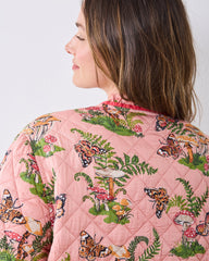 Butterfly Forager - Eco Satin Slumber Jacket - Rosewood