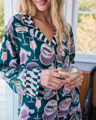Champagne & Caviar - Eco Satin Soho Set - Peacock Feather