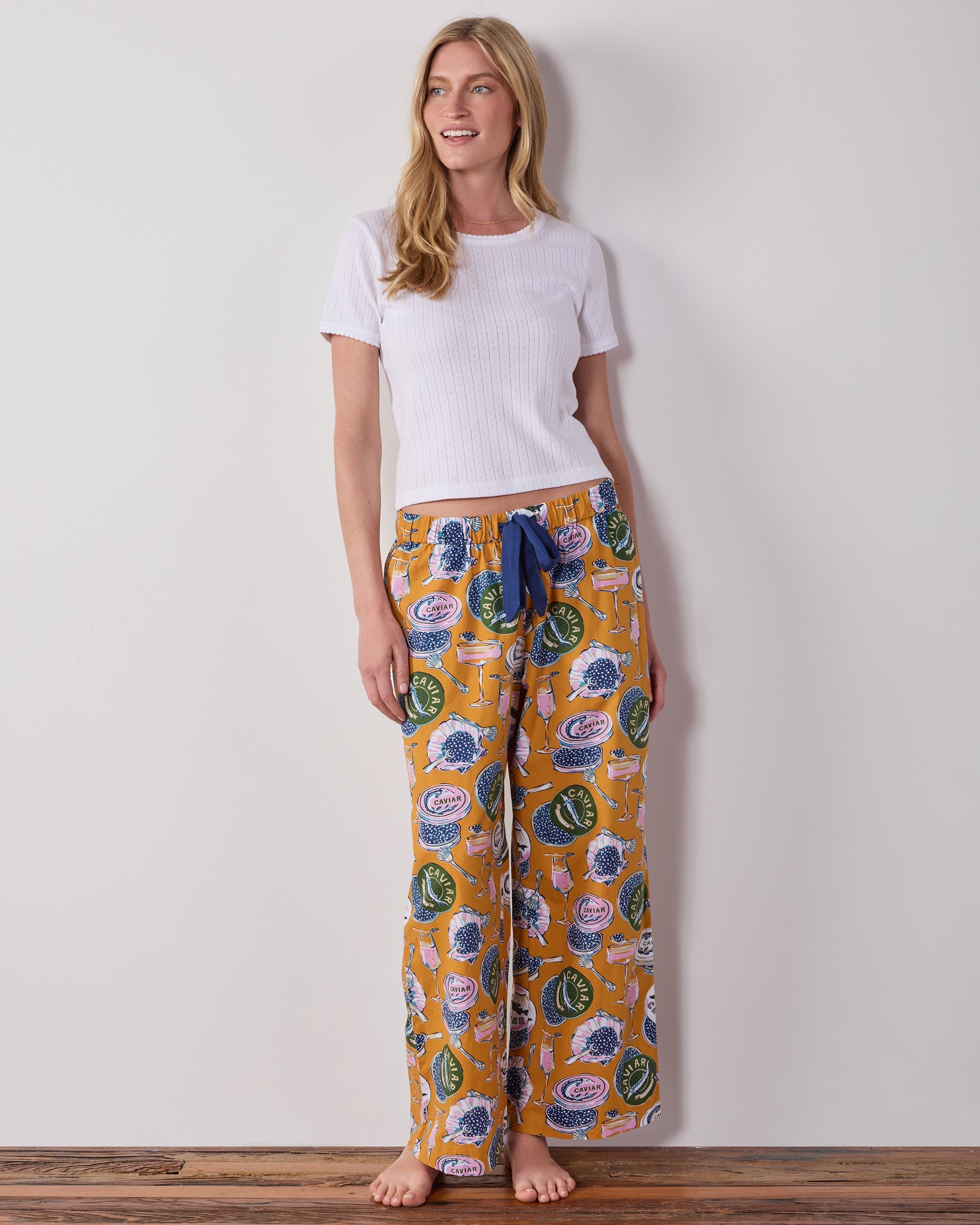 Champagne & Caviar - Petite Astrid PJ Pant - Goldenrod